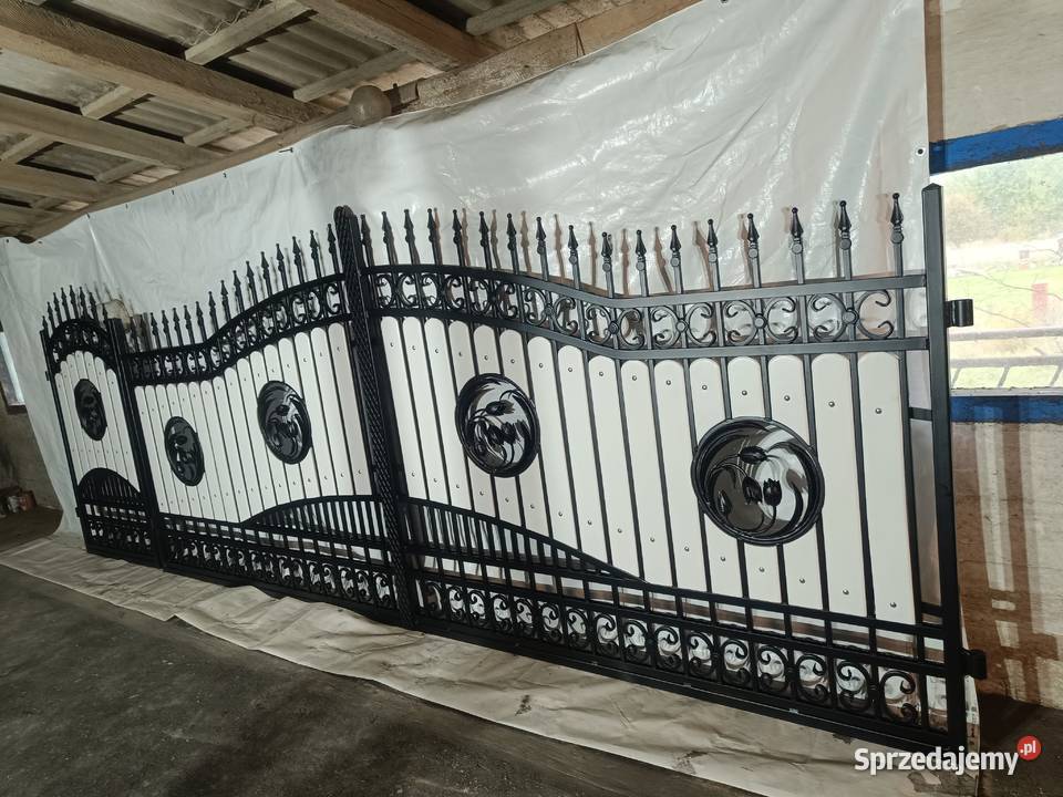 Brama Wjazdowa Dwuskrzydłowa Kuta Pręt Pełny świętokrzyskie