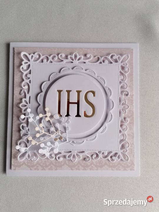 Kartka samodzielnie wykonana komunia Strzebiń sprzedam