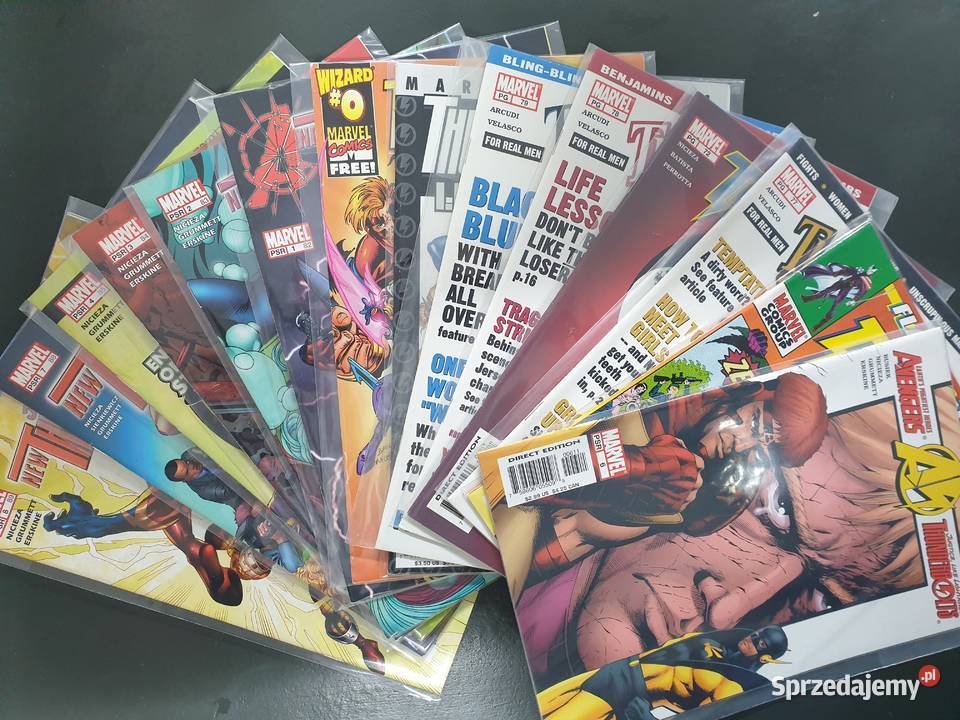 Zestaw 14 oryginalnych komiksów Marvel USA Amerykańskie pomorskie
