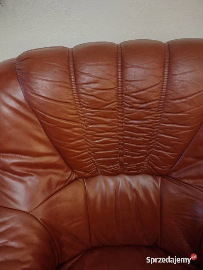 Zestaw dwóch skórzanych foteli do salonu biura Toruń