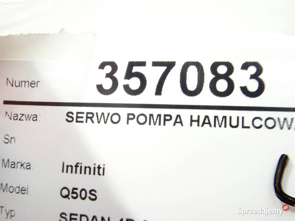 SERWO POMPA HAMULCOWA INFINITI Q50 0204802425 Wspomaganie hamulca sprzedam