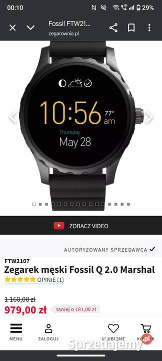 Zegarek fossil q marshall Wapienne