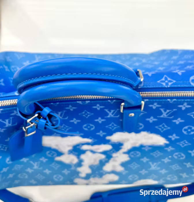 Louis Vuitton LV Keepall Clouds new Blue Leather ref.251788 - Joli