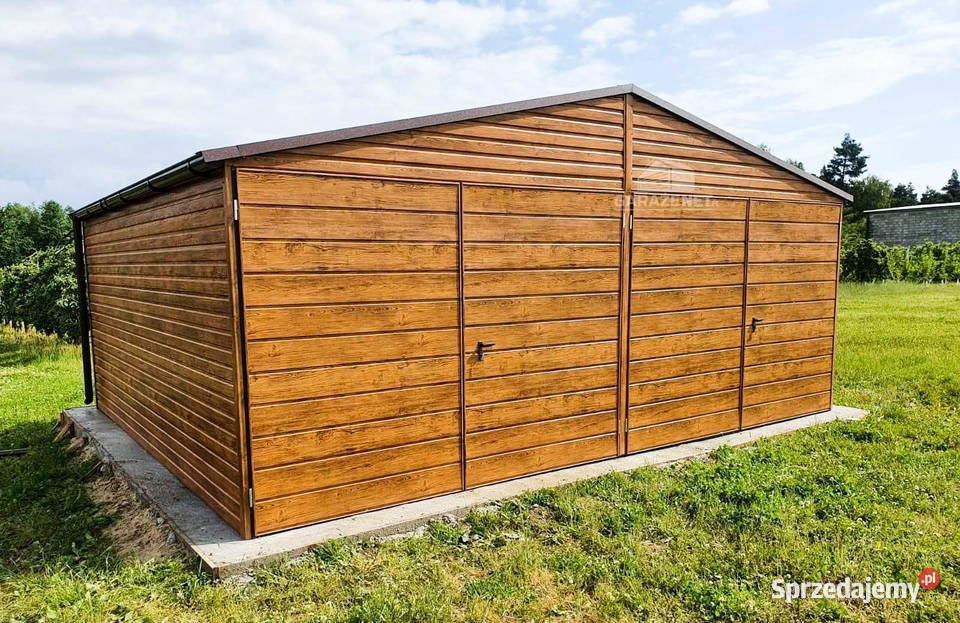 GARAŻ BLASZANY 6M X 5M DWUSPAD BRAMA Łapanów