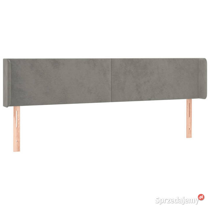 Zagłówek do łóżka z LED jasnoszary 163x16x7888 Warszawa