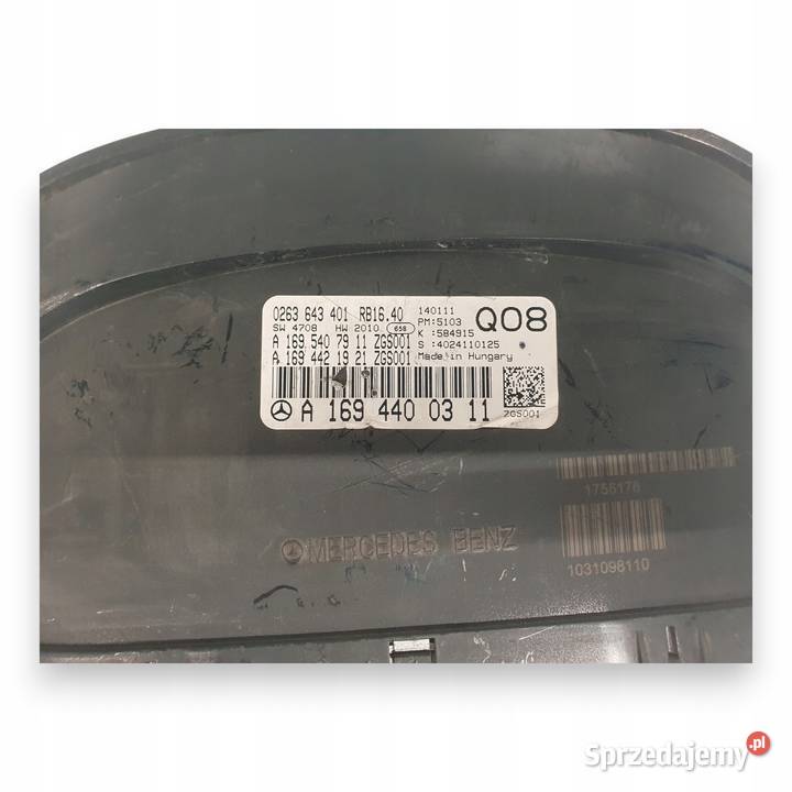 LICZNIK ZEGARY A1694400311 Mercedes W169 W245 20 lubelskie Chełm