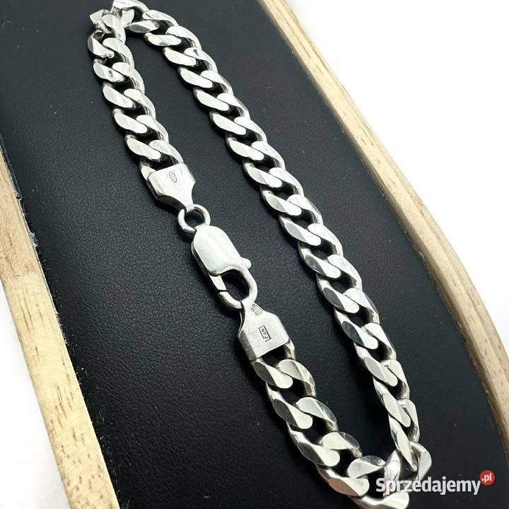 Srebrna Bransoletka PR 925 201g 215 Pancerka warmińsko-mazurskie