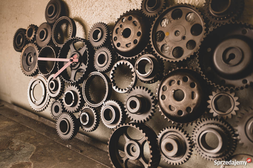 Zegar ścienny zębatki handmade industrialny Ruda Śląska sprzedam