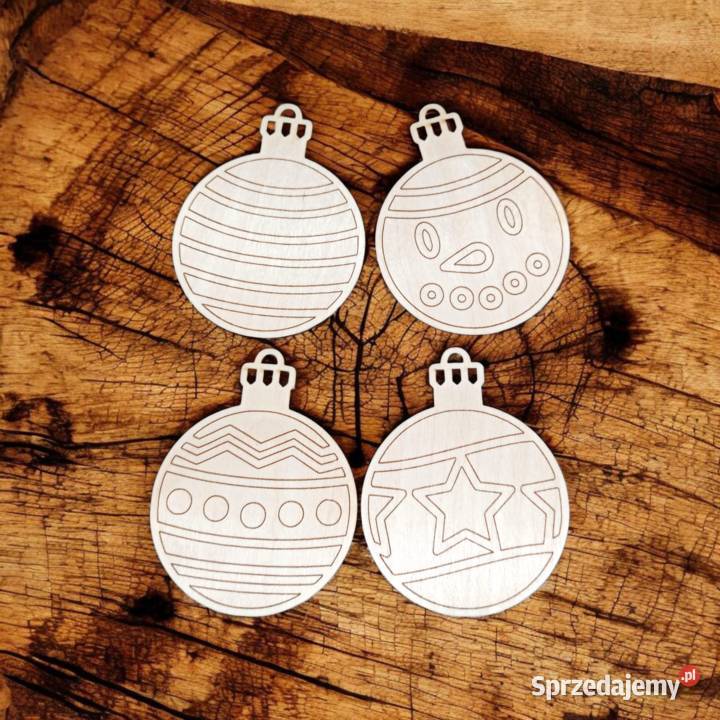 Zestaw Drewnianych Bombek Do Malowania OZDOBY mazowieckie Warszawa
