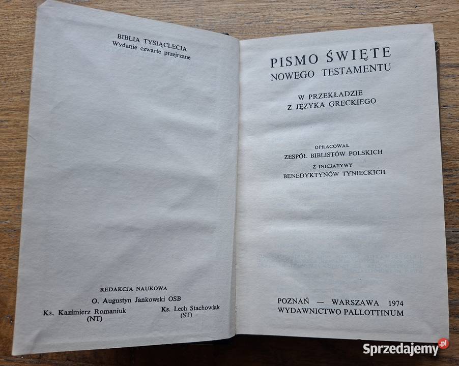 Pismo Święte Nowego Testamentu Kraków sprzedam