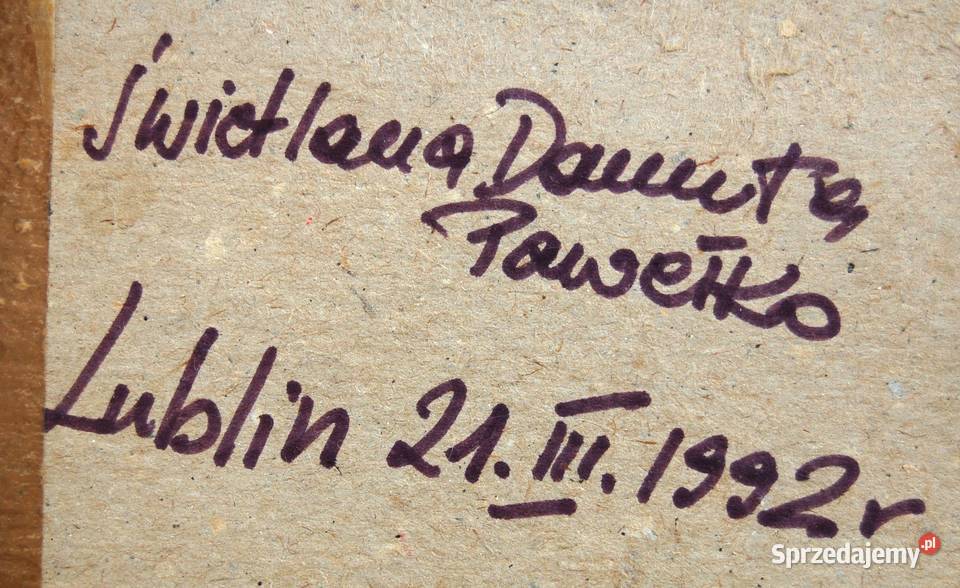 Swietlana Danuta Pawełko 1992 portret Lublin sprzedam