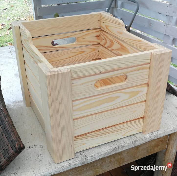 Skrzynka na winyle pojemnik na drewno donica Regały świętokrzyskie Radków