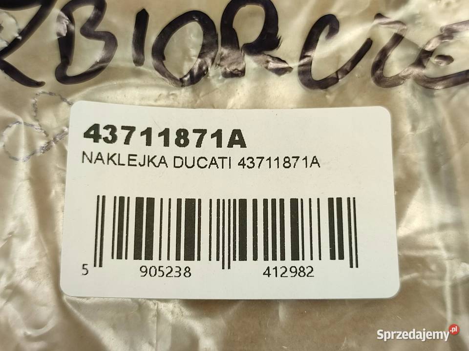 NAKLEJKA 848 NA PRAWY BOCZEK DUCATI 848 HAYDEN