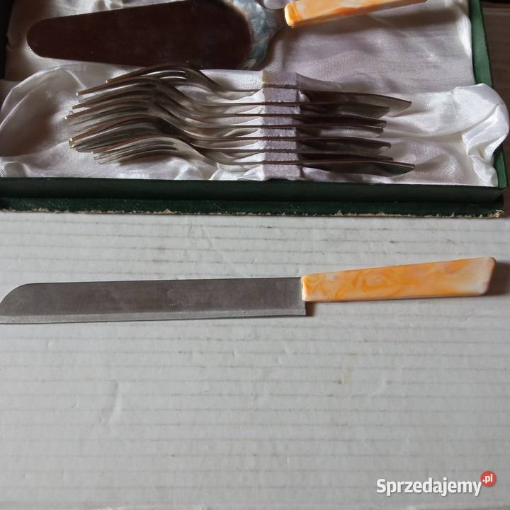 Komplet do ciasta 6 widelczyków łopatka nozyk Pozostałe Gliwice