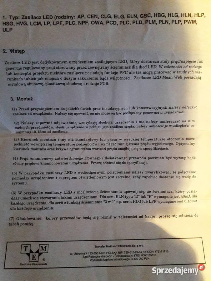 Zaslacz hermetyczny IP67 Led 24v wielkopolskie Żerków sprzedam