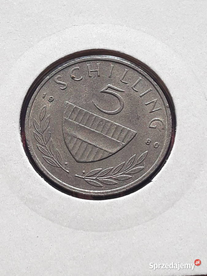5 Szylingów Austria 1980 r Numizmatyka