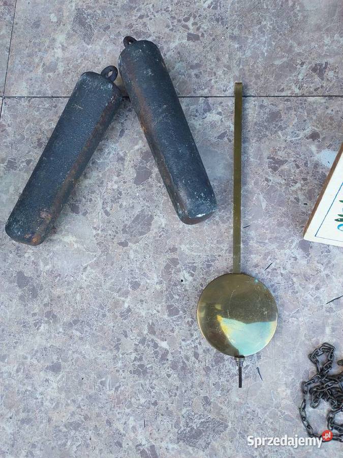 Stary ludowy zegar ścienny łańcuchowy szwarcwald Tczew