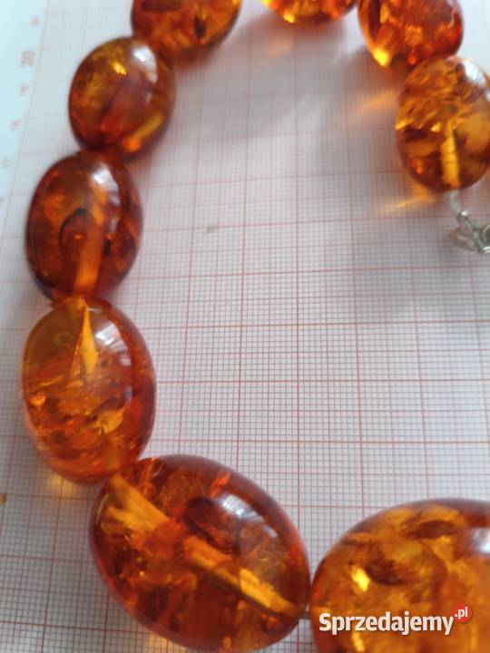 Naszyjnik Bursztyn Vintage oliwki