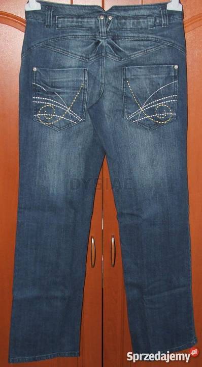 SPODNIE DAMSKIE dżinsowe Z ELASTANEM 38 Odzież damska
