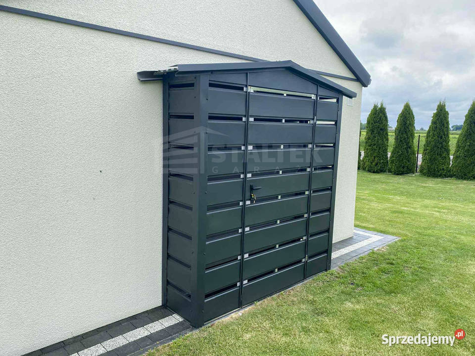Wiata śmietnikowa 15x05m antracyt dach Leszno