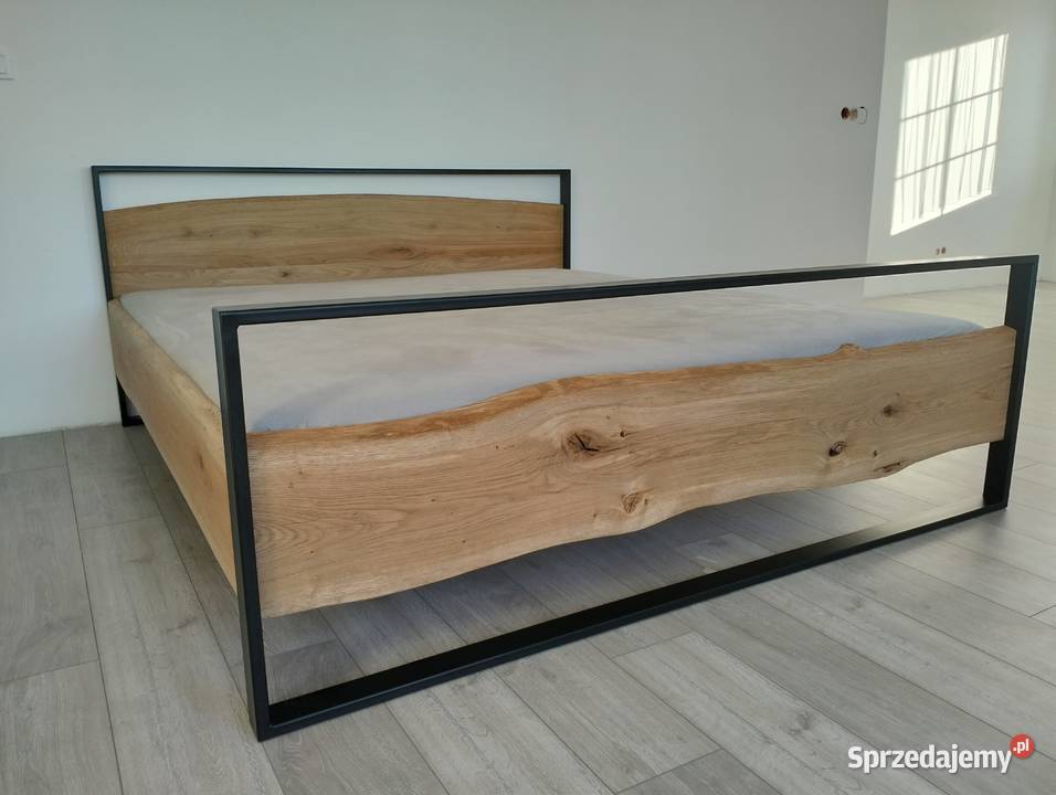 Łóżko drewniane dębowe LOFT 160180x200 z 180cm Bytów