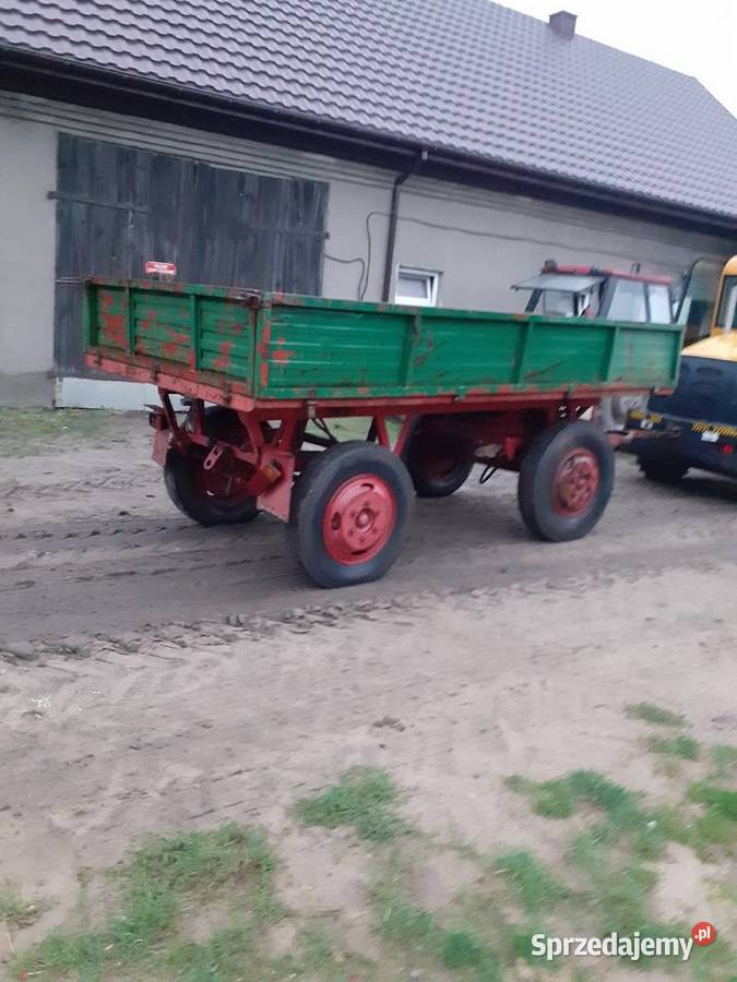 Przyczepa wywrotka d47 3 strony na małym kole D Konin