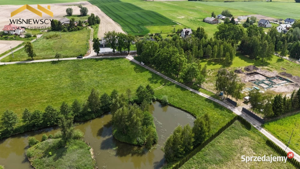 Działka ze stawem 1899 m2 Zajezierze wydane WZ