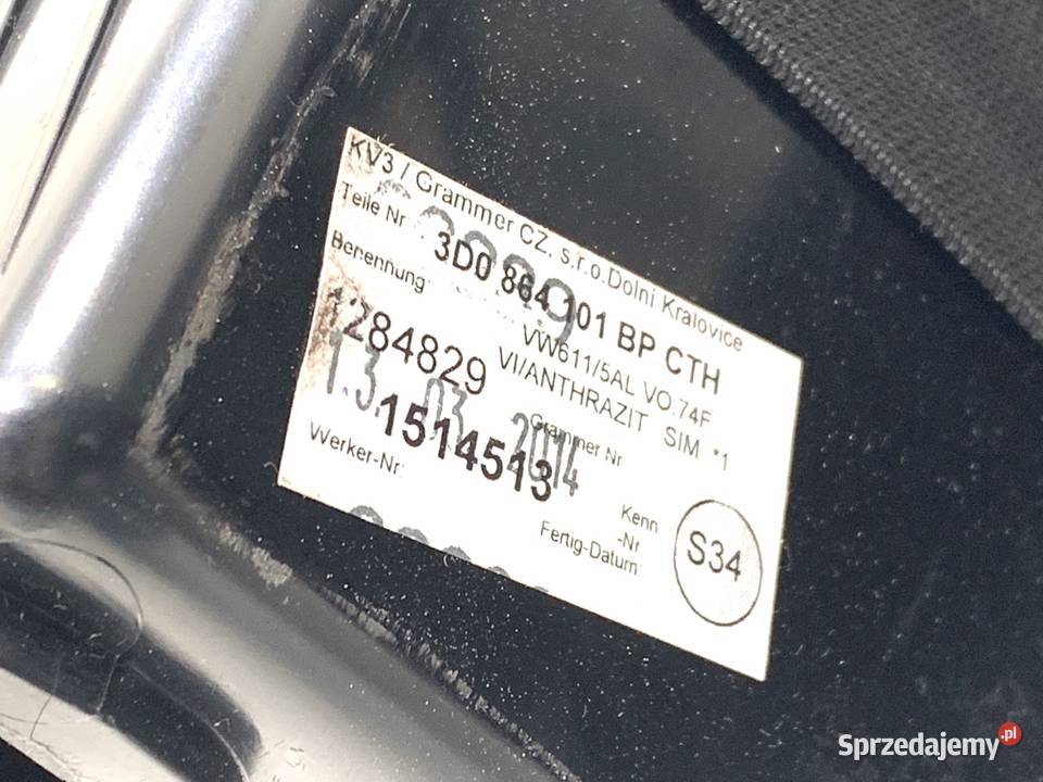 PODŁOKIETNIK VW PHAETON SedanLimuzyna 0216 osobowe