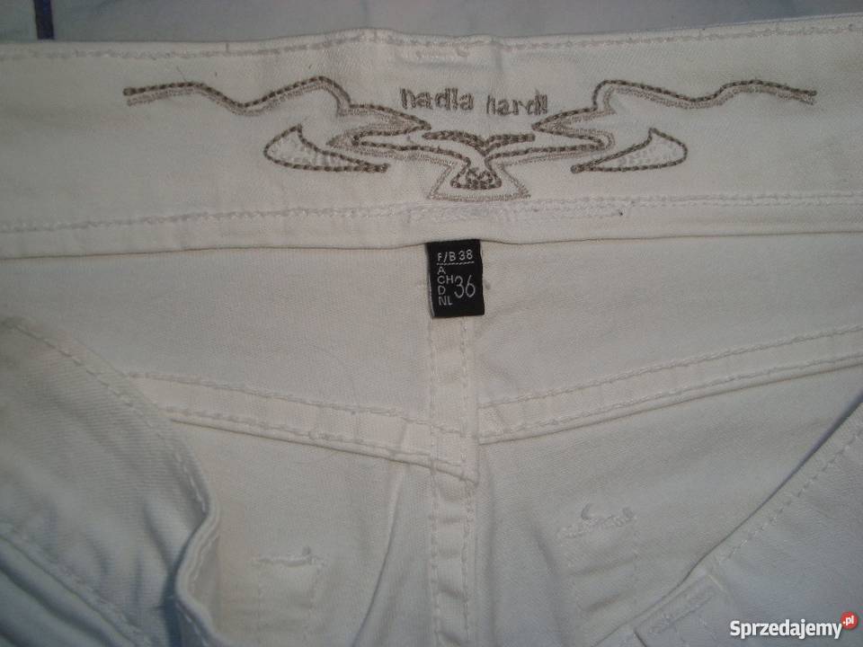 Spodnie rybaczki białe biały mazowieckie Ostrołęka
