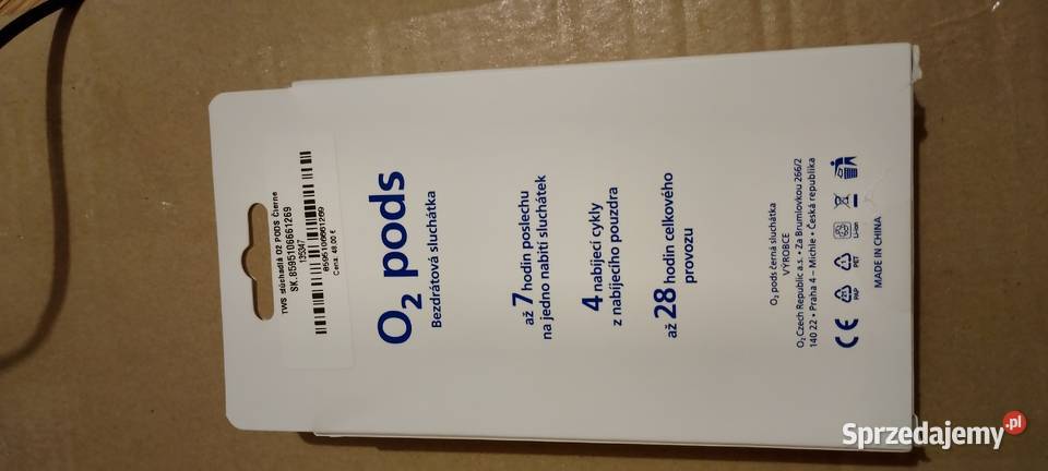 NOWE Słuchawki O2 pods Black Bluetooth 54 kujawsko-pomorskie Wąbrzeźno sprzedam