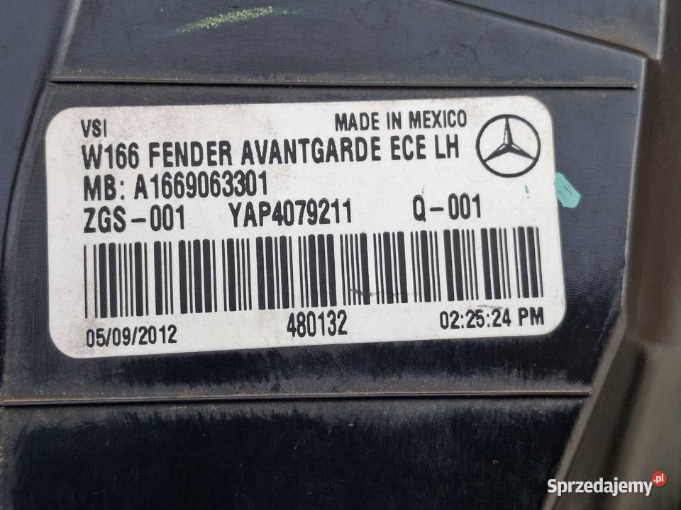 MERCEDES ML W166 LAMPA LEWY TYŁ LEWA TYLNA Bieleń