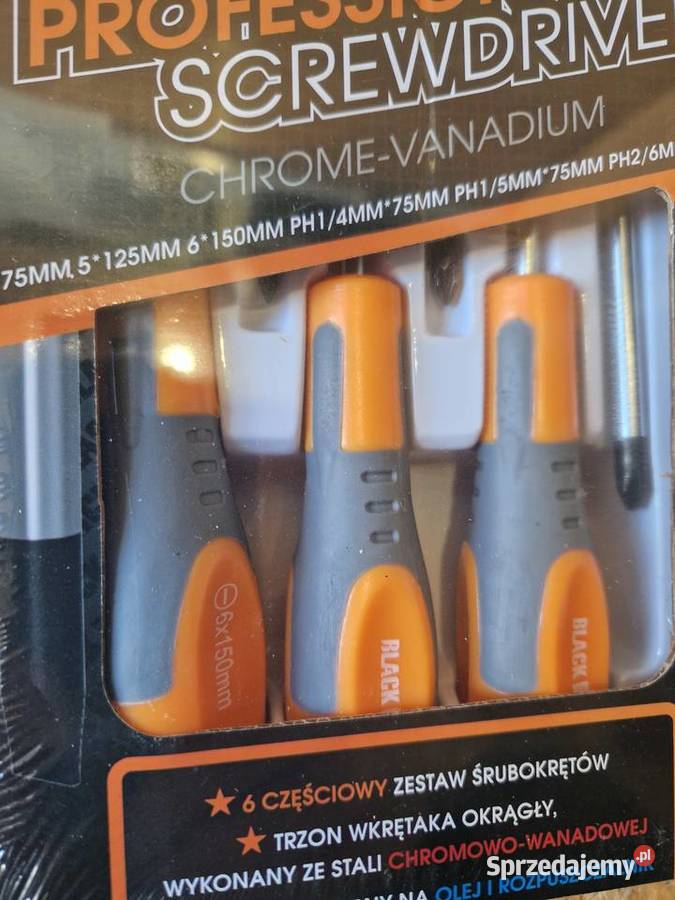 Zestaw Wkrętaków ŚRUBOKRĘTY Black 28717