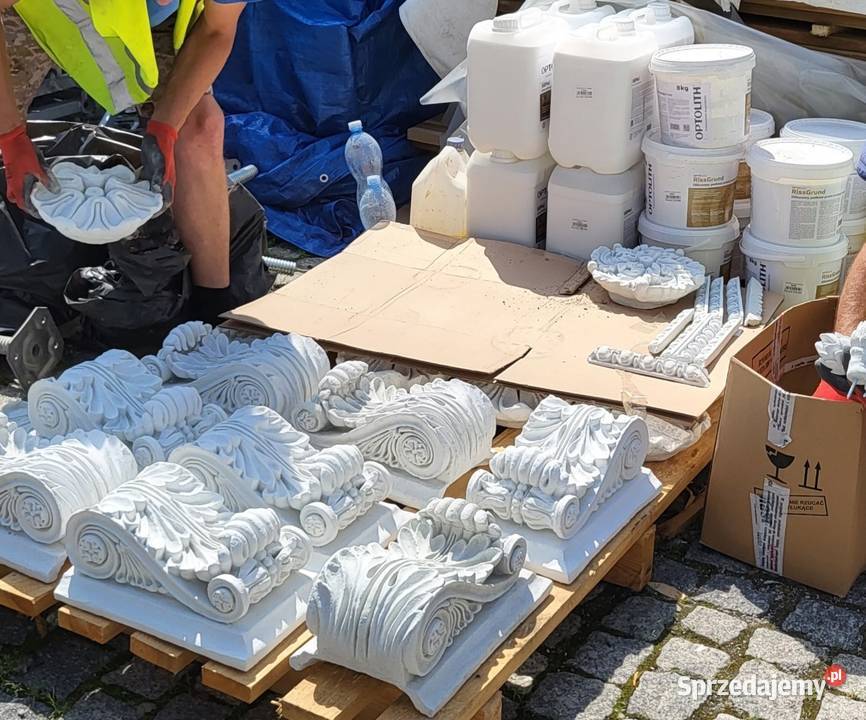 Sztukateria na elewacje gres marmurowy rozeta lubuskie Zielona Góra