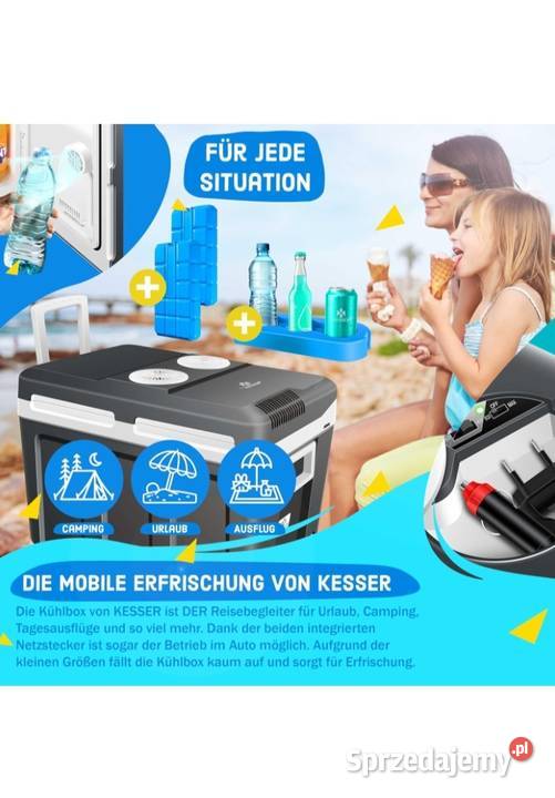 Lodówka turystyczna 40 l z kółkami 12V230V Brzeziny