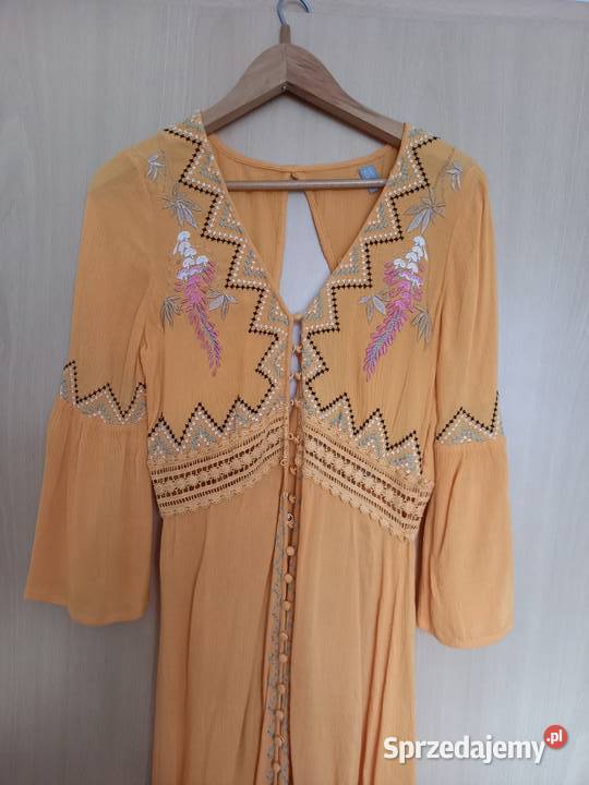Asos boho sukienka midi maxi wielkopolskie