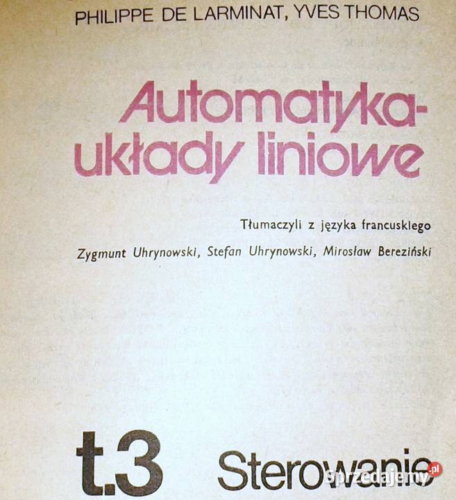 Automatykaukłady liniowe Sterowanie Tom 3 P miękka Pozostałe Chełm