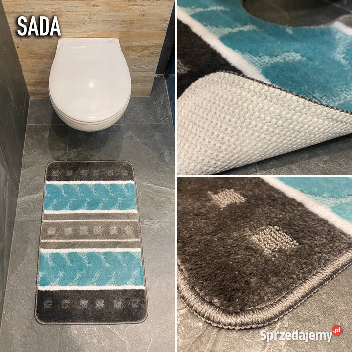 DYWANIK ŁAZIENKOWY 50X80 SADA ANTYPOŚLIZOGWY 1 niebieski