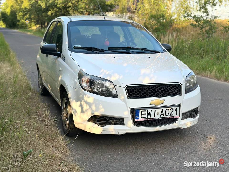 Chevrolet Aveo 12 LPG biały ładny Oszczędny Wieluń