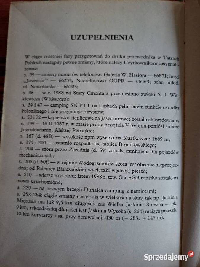 Tatry Polskie Józef Nyka przewodnik Mapy i przewodniki Kraków