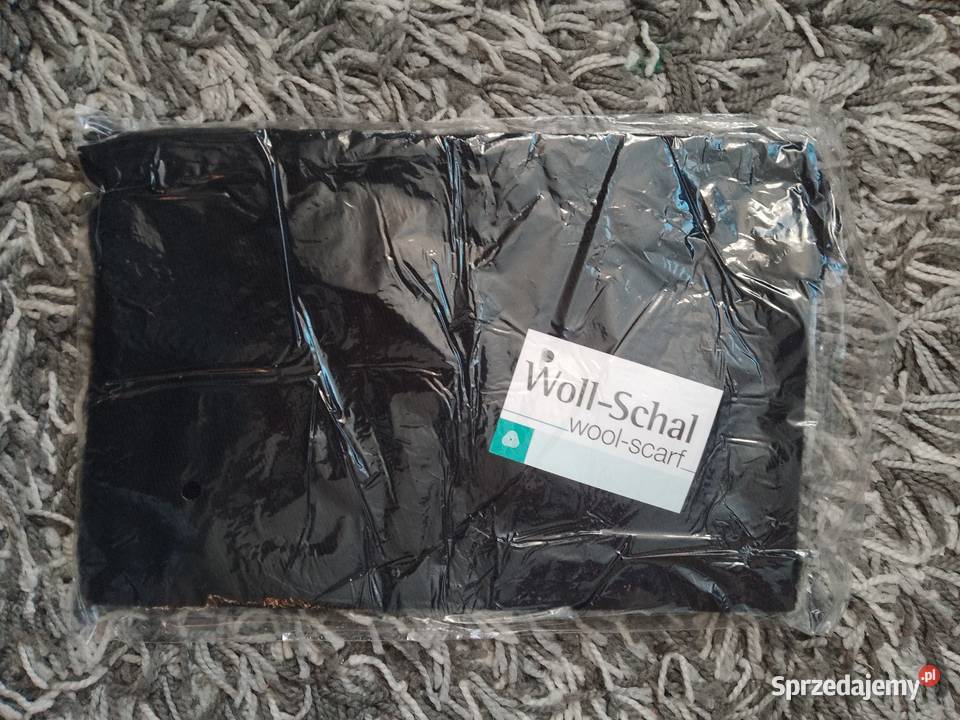 Szal szalik damski wełna czarny Chrzanów