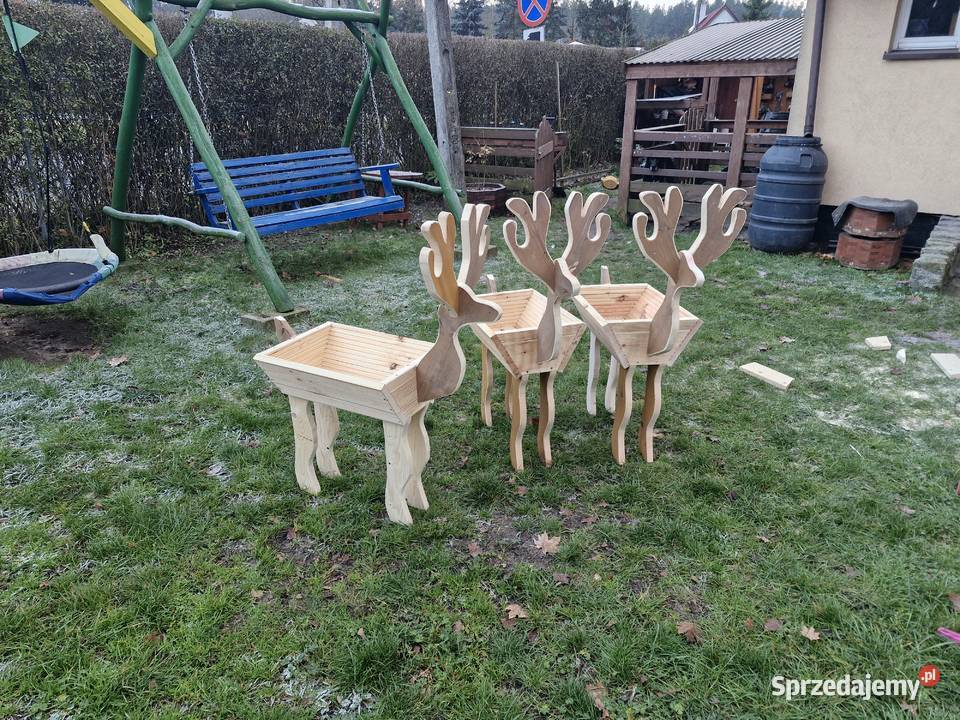 Renifery drewniane