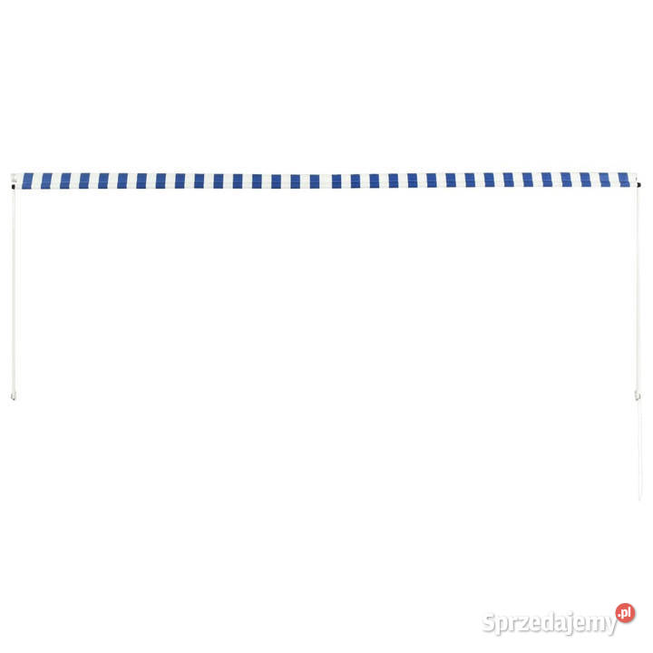 Markiza zwijana 350 x 150 białoniebieska Warszawa
