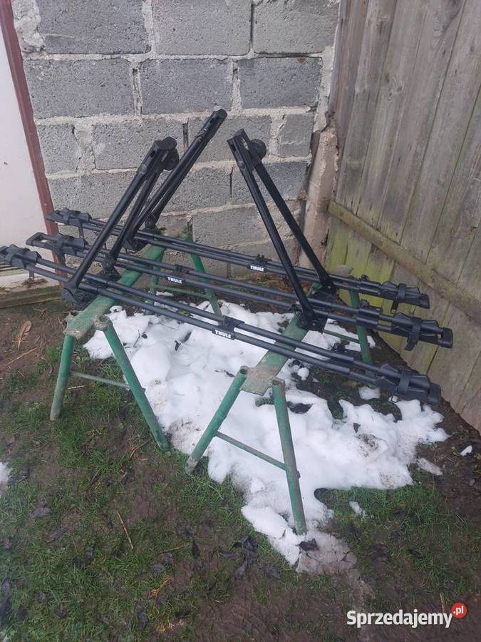 3 Bagażniki Rowerowe THULE na Dach Samochodu Zagrodno sprzedam