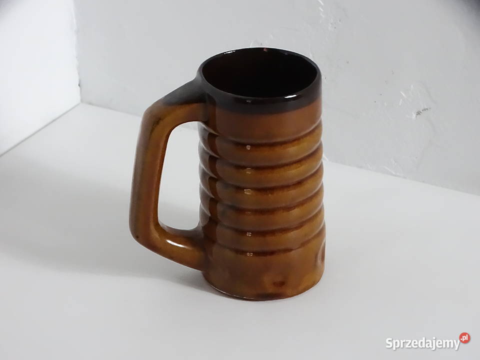Kultowy Kufel Ceramiczny Vintage PRL Boho Biłgoraj sprzedam