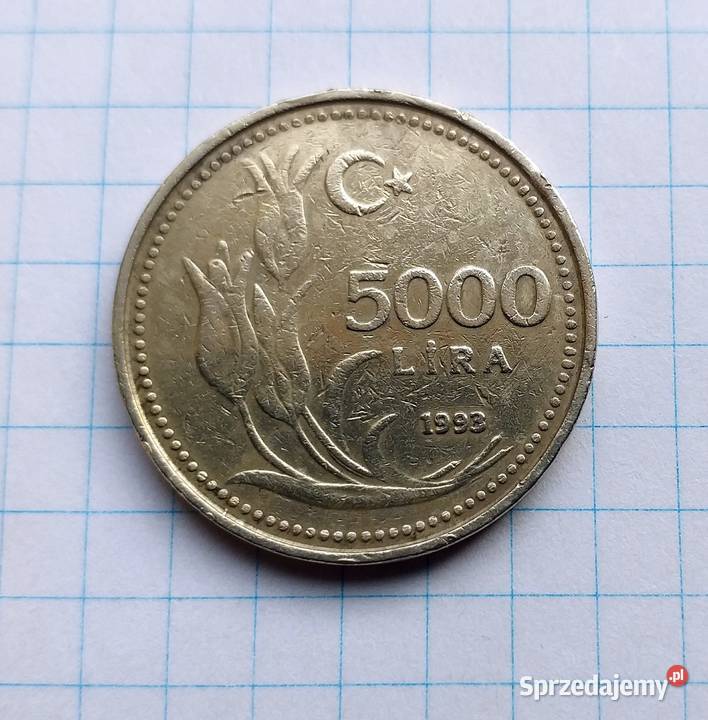 5000 LIRA 1993 TURCJA