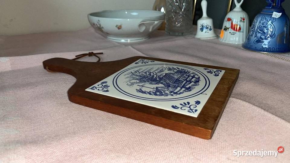 Deska drewniana Kafelek ceramiczny Holenderski z pomorskie Gdańsk