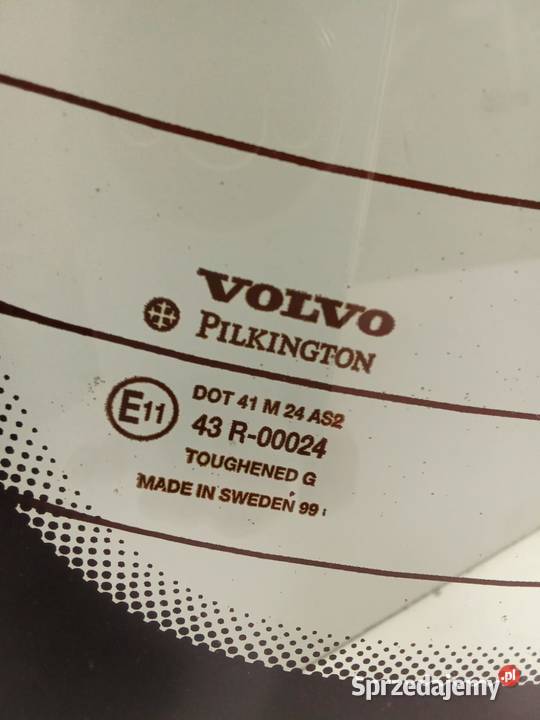 Szyba Tylna Volvo S80 98 Oryginał Zielona Bralin