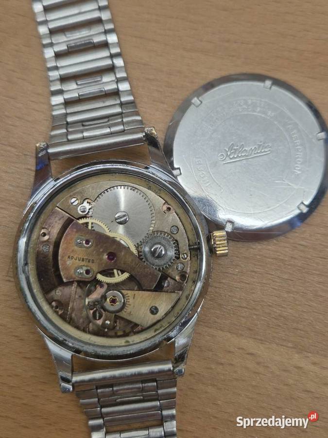 Zabytkowy zegarek Atlantic duża linia XXL śląskie Chorzów