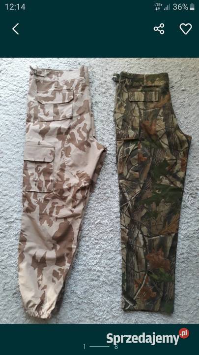 Spodnie wojskowe kamuflaż leśny pustynny bojówki Chotyłów
