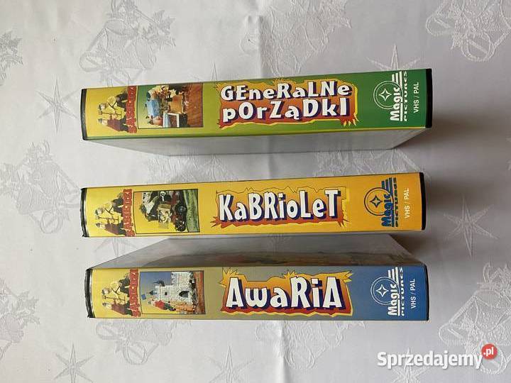 Zestaw 3 kaset VHS z animacjami serii Sasiedzi Lublin sprzedam